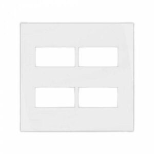 Placa 4x4 2+2 Postos Branco - Blux Home