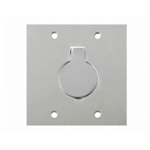 Placa De Piso 4x4 Aluminio 1 Tomada Redonda - Stamplac