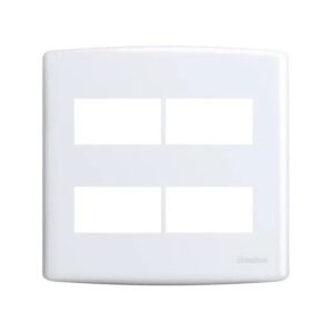 Placa 4x4 2-2 Posto Separados E Suporte Branco 6466 Alumbra
