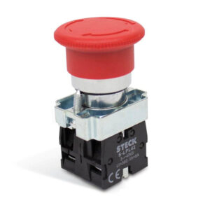Botão Comando Gira/Destrava 30mm S-PFN1R3 Vermelho - Steck