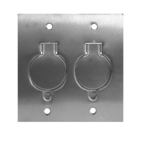 Placa De Piso 4x4 Aluminio 2 Tomada Redonda - Stamplac