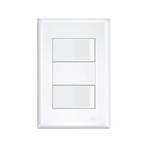 Conjunto 4x2 2 Interruptores Simples Separados Branco 2904