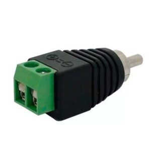 Adaptador Borne x RCA Macho Verde/Preto
