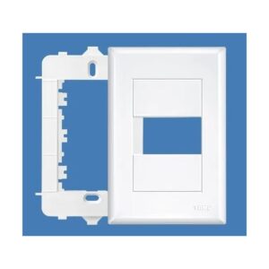 Placa 4x2 1 Posto Horizontal Com Suporte Branco - 2885 Fame