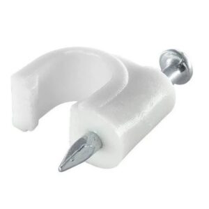 Grampo P/ Fixação Cabo 16mm/RG6 Com 15 Branco 3.51B - Rifix