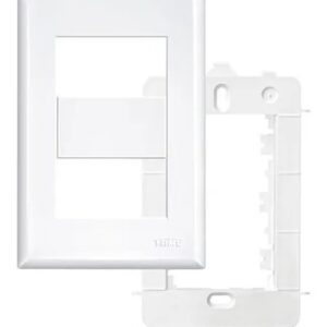 Placa 4x2 2 Postos Separados Com Suporte Branco - 2886 Fame