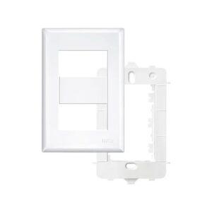 Placa 4x2 2 Postos Separados Com Suporte Branco - 2886 Fame