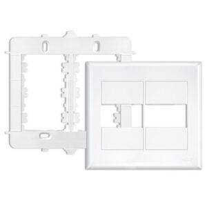 Placa 4x4 2-2 Postos Separados Com Suporte Branco - 2892 Fam