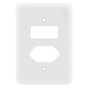 Placa 4x2 1 Interruptor + 1 Tomada (23PL2IT) - Pumalux