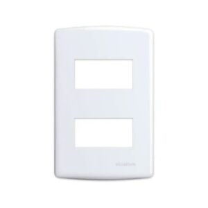 Placa 4x2 2 Postos Separados E Suporte Branco 6406 Alumbra
