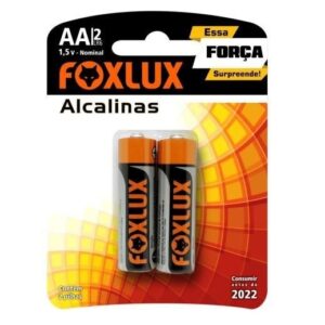 Pilha Pequena AA Com 2 Alcalina - Foxlux
