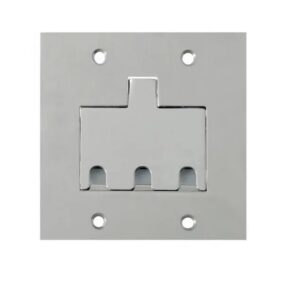 Placa De Piso 4x4 Aluminio 3 Rj45/rj11 - Stamplac