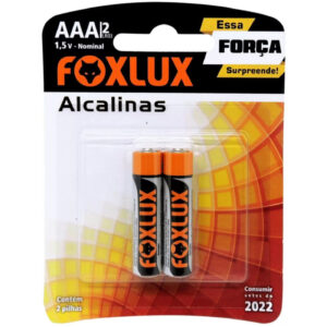 Pilha Palito AAA Com 4 Alcalina - Foxlux