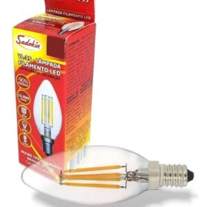 Lâmpada De Led Vela Abajur/lustre 4w 110v Amarela E14 - Sado