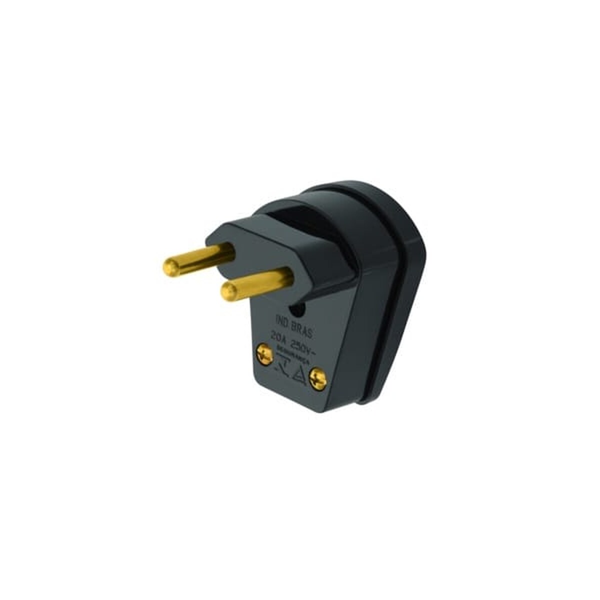 Plug Triangulo 10A Cinza 2400 - Fame