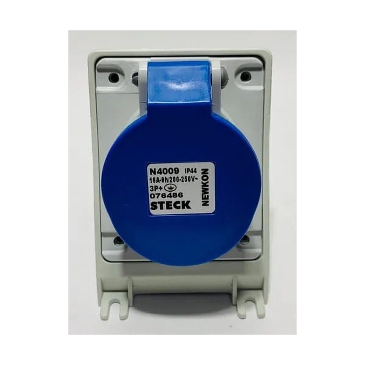 Tomada Sobrepor 3p+t 16a 220v 9h Azul - N-4009 Steck