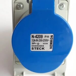 Tomada Sobrepor 3p+t 32a 220v 9h Azul - N-4209 Steck