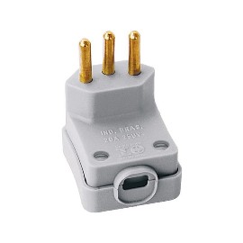 Plug Macho 90° Com Prensa Cabo 10a Cinza 2788 - Alumbra