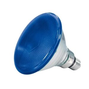 Lâmpada Halógena Par 38 80w 220v Azul - Ourolux