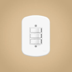 Conjunto 4x2 3 Interruptores Paralelo Branco - 0657 Fame Bl