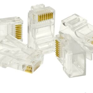 Conector Macho RJ45 Cat5 8x8 100 Peças