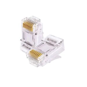 Conector Macho RJ45 Cat6 8x8 100 Peças AD