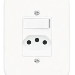 Conjunto 4x2 Interruptor Simples E Tomada 2p+t 20a Branco -