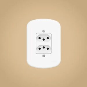 Conjunto 4x2 2 Tomada 2p+t 20a Branco - 1354 Fame Blanc