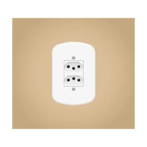 Conjunto 4x2 2 Tomada 2p+t 20a Branco - 1354 Fame Blanc