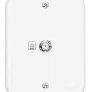 Conjunto 4x2 Tomada Tv Coaxial Branca - 0144 Fame Blanc