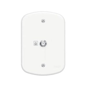 Conjunto 4x2 Tomada Tv Coaxial Branca - 0144 Fame Blanc