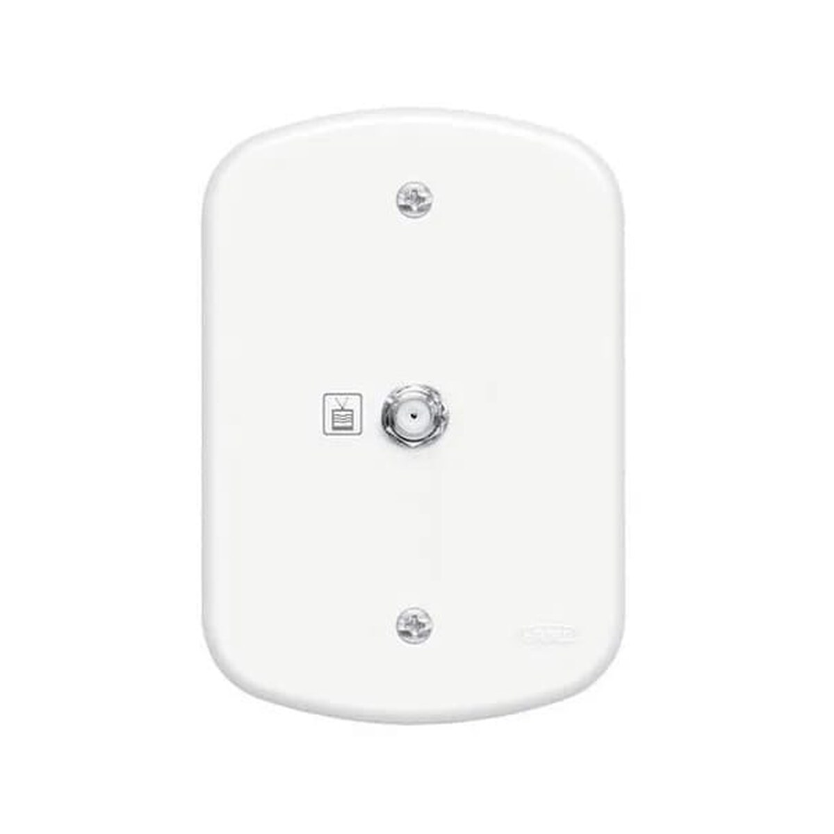 Conjunto 4x2 Tomada Tv Coaxial Branca - 0144 Fame Blanc