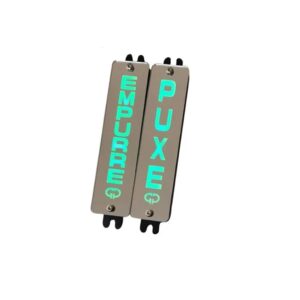 Display Mensagem LED Puxe/Empurre Inox