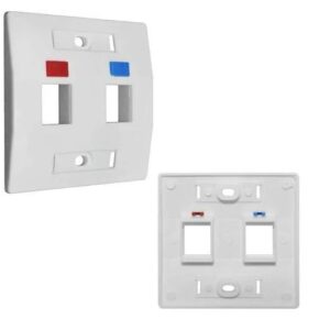 Espelho Plastico 3x3 Para 2 Femeas RJ45 Branco Sollan