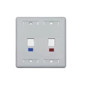 Espelho Plastico 4x4 Para 2 Femeas RJ45 Branco Sollan