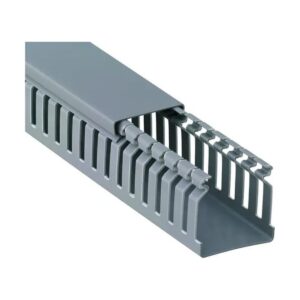 Canaleta Recorte Aberto Cinza 80x50mm 2 Metros - Dutoplast