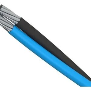 Cabo Duplex Alumínio 25mm 1kv Preto E Azul Megamax - 100 Mts