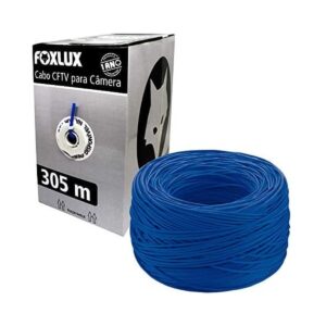 Cabo CFTV 4P 305 Metros Azul 66.67 - Foxlux