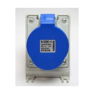 Tomada Sobrepor 2p+t 32a 220v 6h Azul - N-3206 Steck