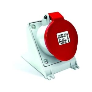 Tomada Sobrepor 2p+t 32a 380v 9h Vermelha - N-3209 Steck