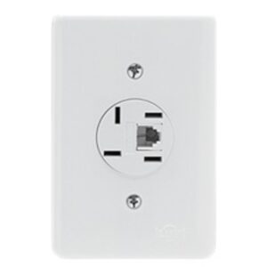 Tomada Modulo 2RJ11 + Telebras Com Placa - Emave