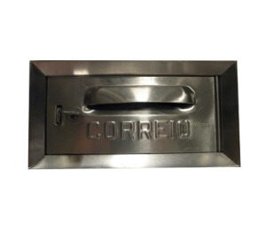 Caixa Carta Aluminio Embutir 1 Tijolo Tampa Frente - Nagio