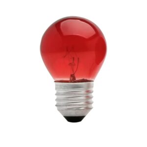 LAMP BOLINHA GE 15W X 127V VERMELHA