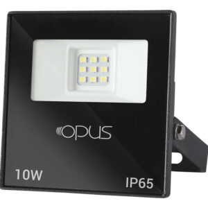 Refletor de LED 10W Bivolt Preto Amarelo IP65 Slim - Opus