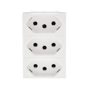 3 Módulo Tomada 2p+t 10a Branca - 615043bc Pial Plus+