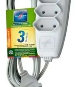 Extensão Sort Pl 2x0,75mm 3 Metros 3 Tomadas - 1513