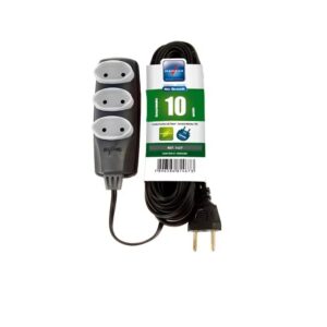 Extensão No Shock Pl 2x0,75mm 10 Metros 3 Tomadas - 1467