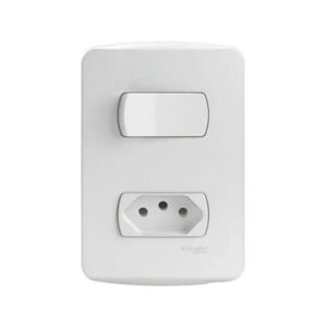 Conjunto 4x2 Interruptor Simples + Tomada 10a S3B69030 Miluz