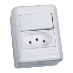 Interruptor Simples e Tomada 20A 3281/15 - Perlex Tradição