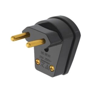Plug Macho 90° Com Prensa Cabo 20a Preto 1462 - Fame